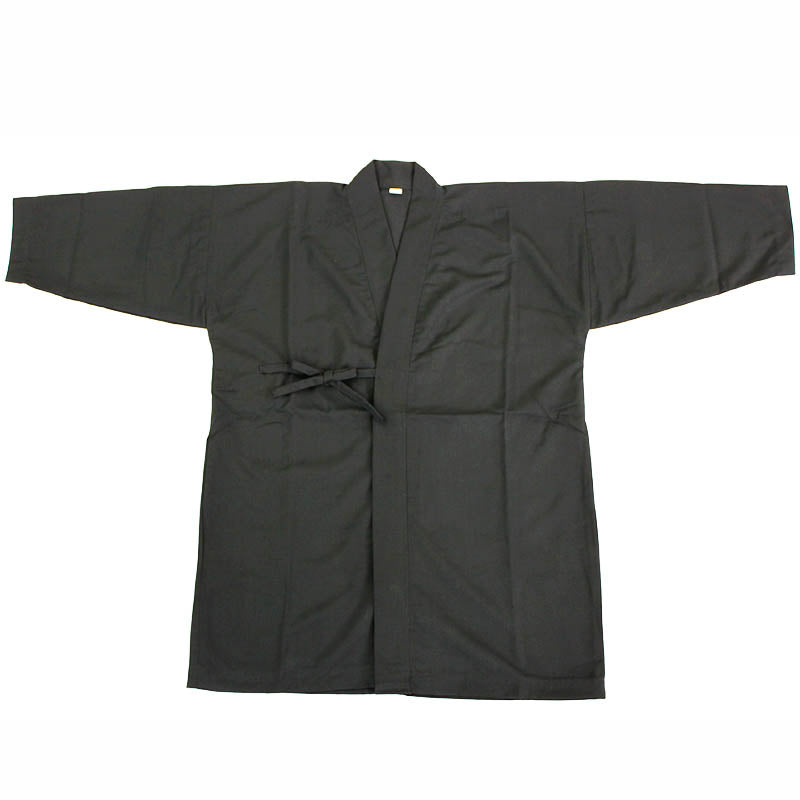 Tetron Straight-Sleeved Iaido Gi (Black, White), Iaido Training Uniform