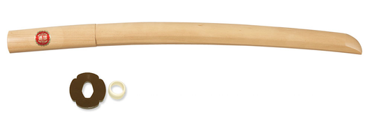 Loquat wood knife (camellia wood) (small knife) with guard and guard stopper