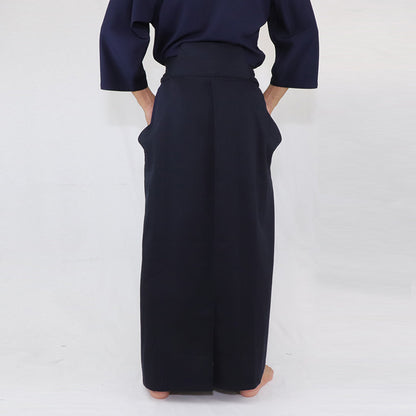 Kendo Gi/Hakama Set [Navy single layer weave embroidered Kendo Gi] + [New special Tetron Hakama]