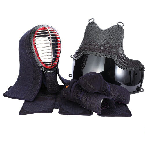 High-grade hand-sashimi armor set [RYOSEN-] 1 minute 5-sashimi (mask, body, kote, tare)